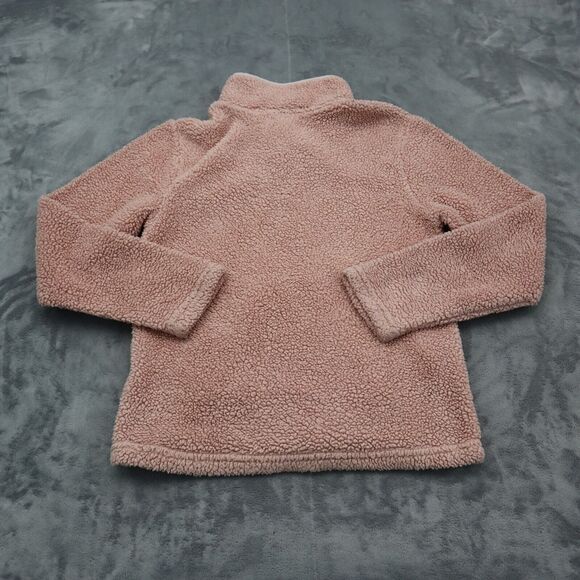 Outdoor Kids Sweater Girls Large Pink Casual Pullover Sweatshirt Teddy Fleece - Picture 10 of 13